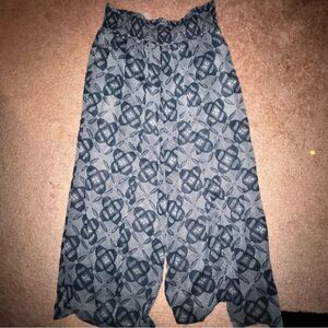 MASON & BELLE Blue Printed Wide-Leg Pants, Size M